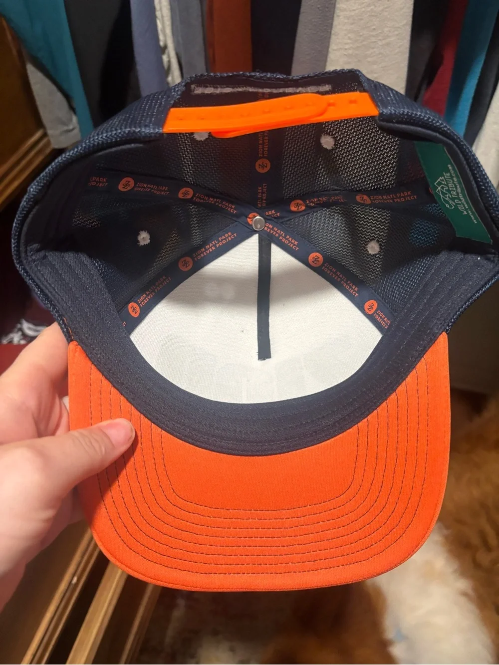 Zion National Park Orange & White Trucker Hat